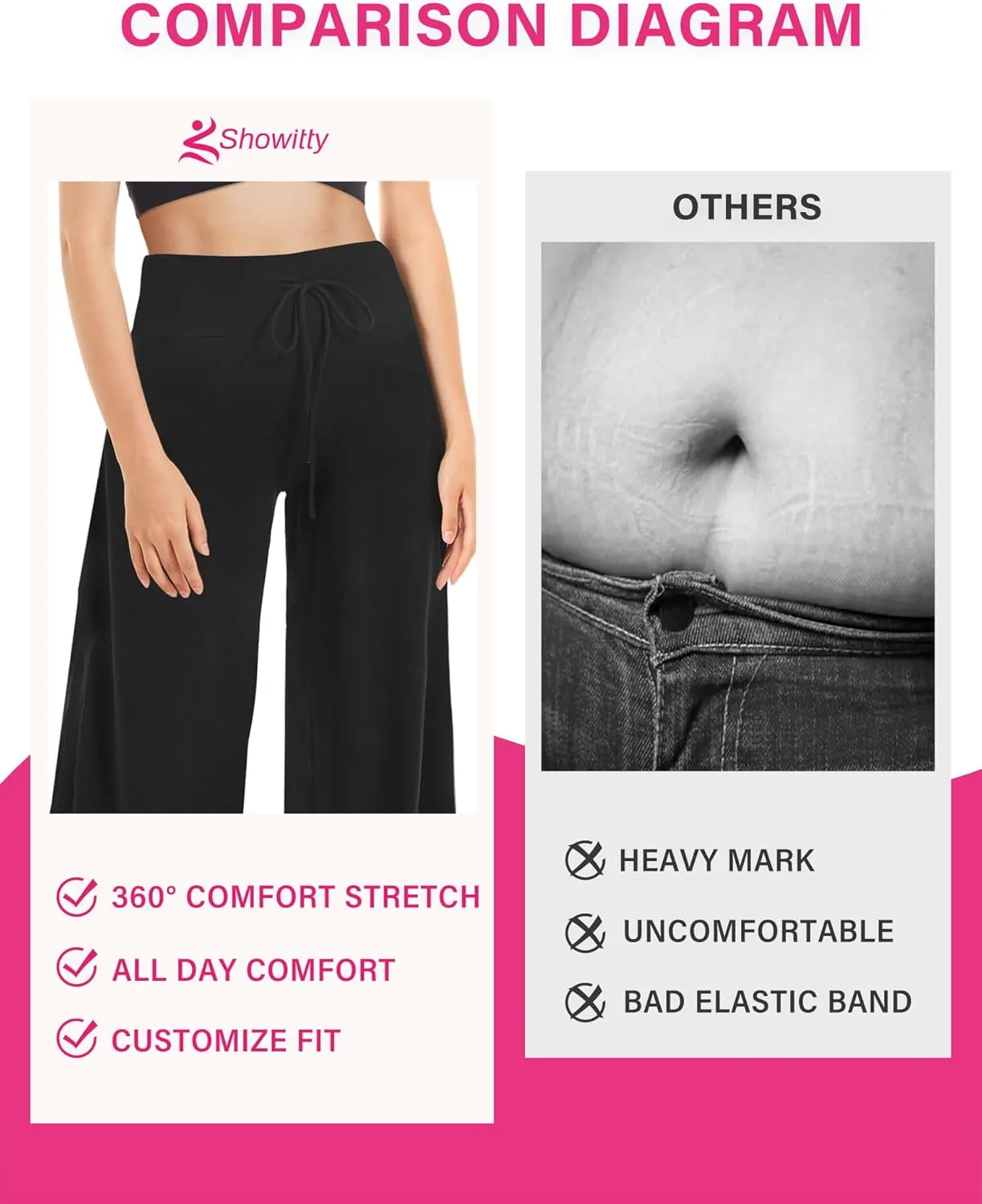 1/3 Pack Wide Leg Yoga Pants for Women, Comfy Lounge Pajama Sweatpants Loose Causal Palazzo with Pockets