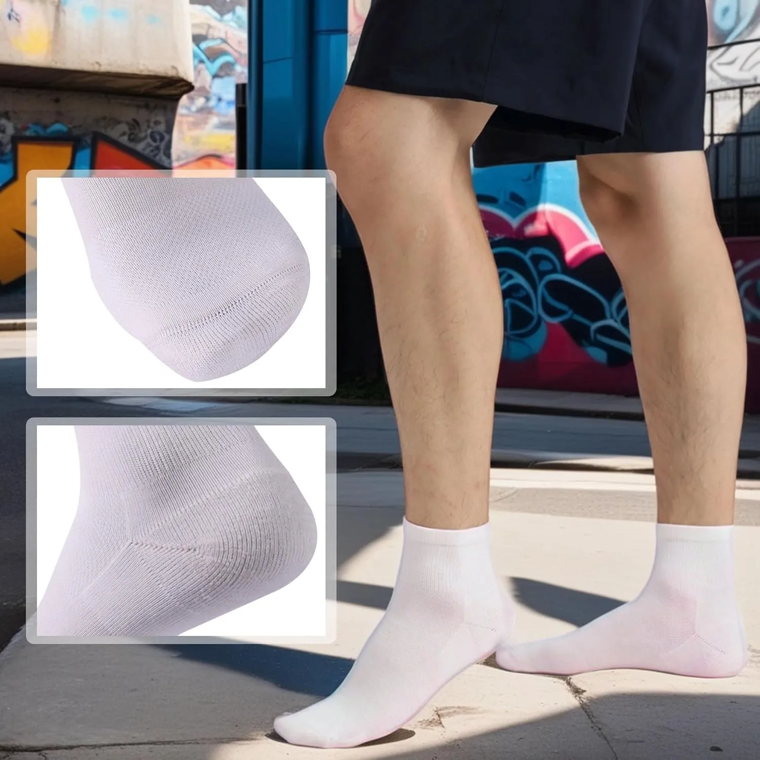 90% Merino Wool Socks for Men Women, Soft Thin Ankle Socks for Athletic Running Hiking Cycling 3 Pairs