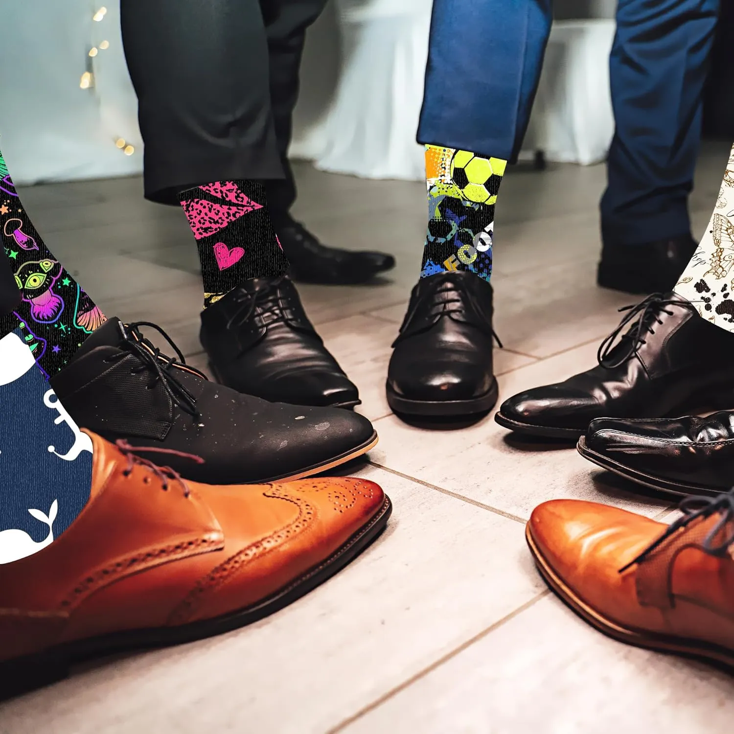 Abstract Flowers and Leaves Socks for Men Women Funny Crew Socks Warm Gifts