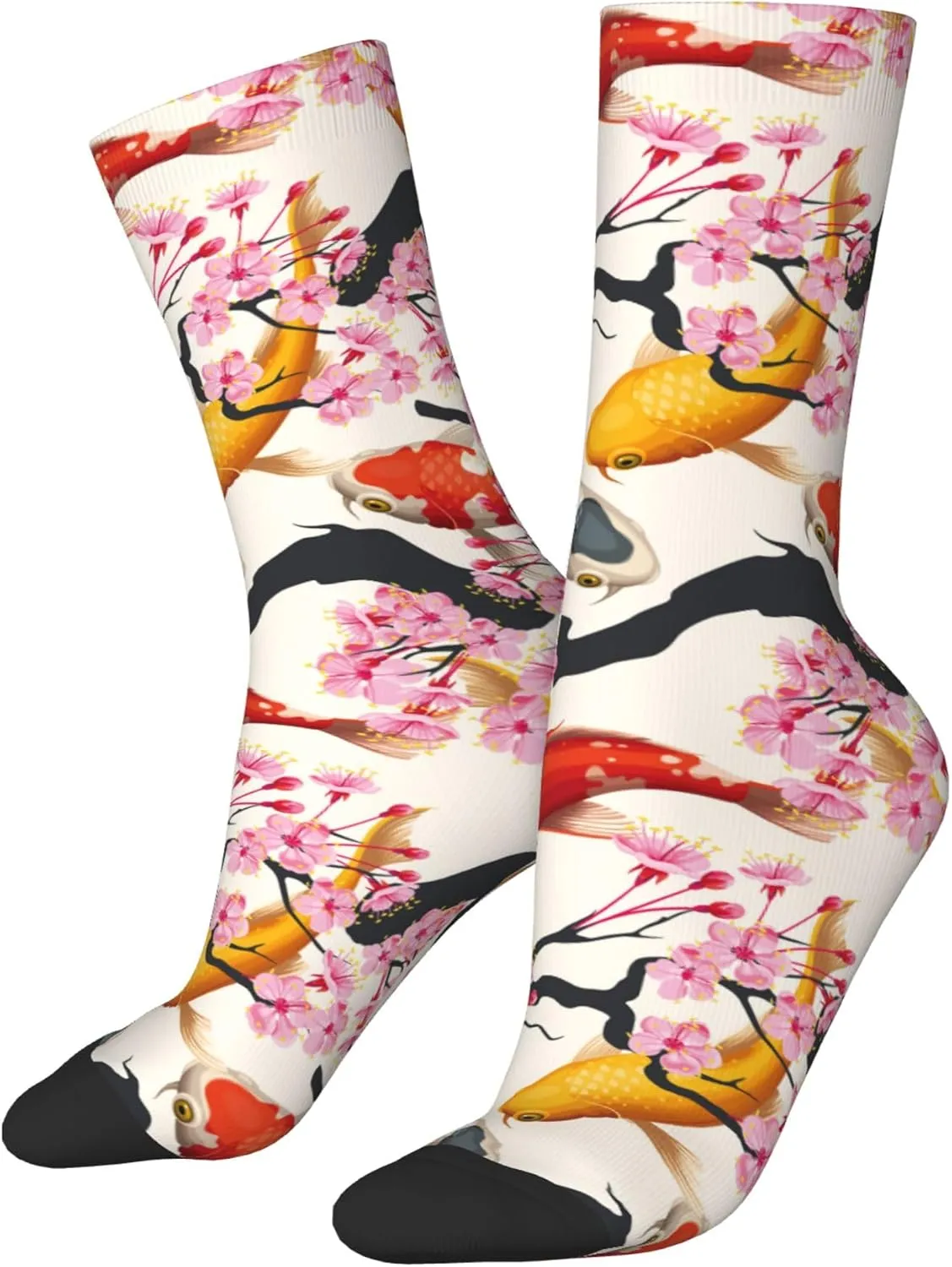 Abstract Flowers and Leaves Socks for Men Women Funny Crew Socks Warm Gifts