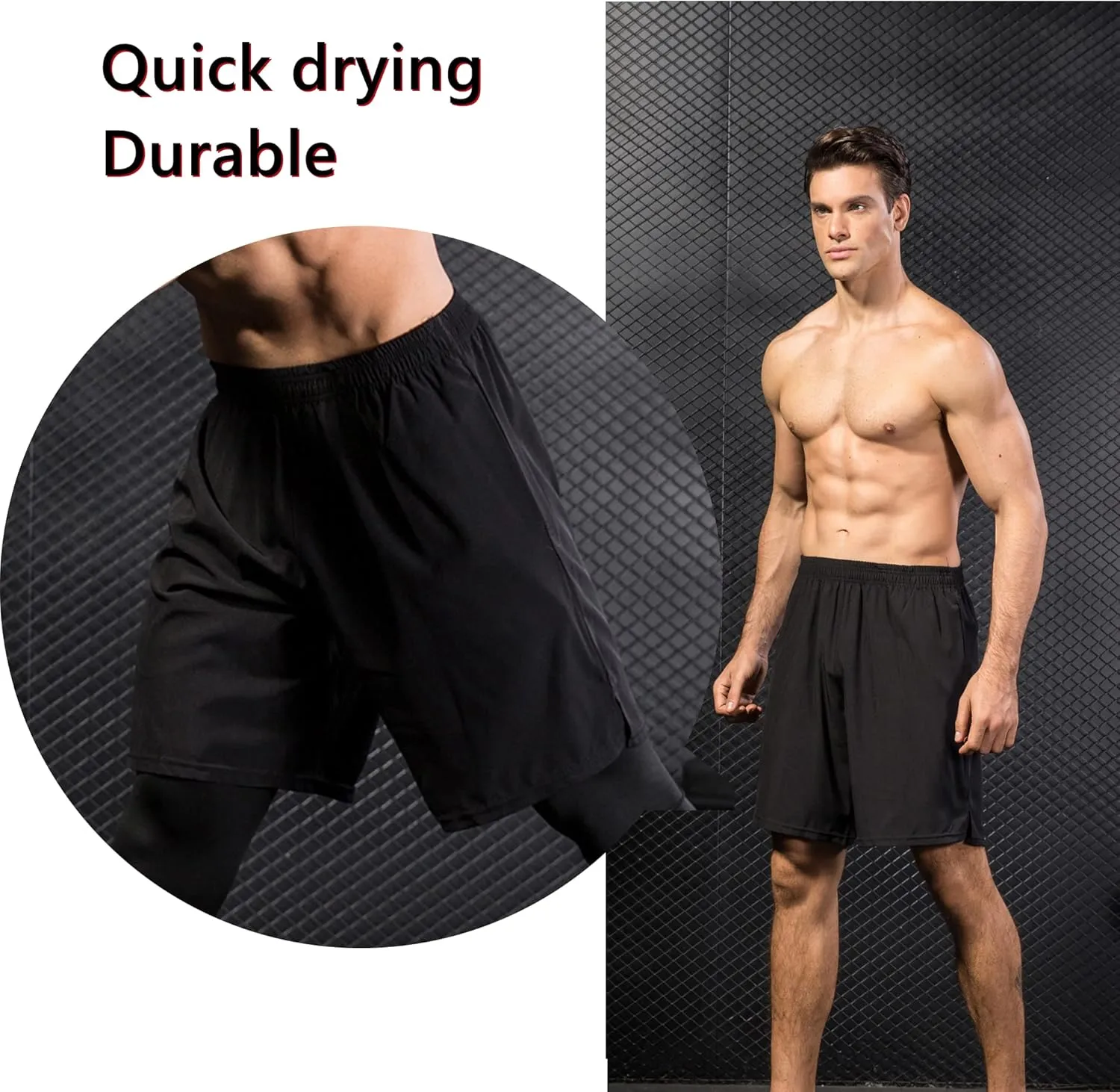 Alidamo Athletic Shorts for Men with Pockets Quick Dry Basketball Workout Shorts Gym Running