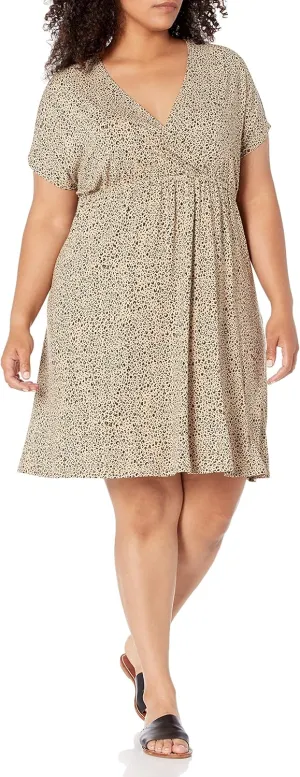 Amazon Essentials Women's Surplice Dress (Available in Plus Size)