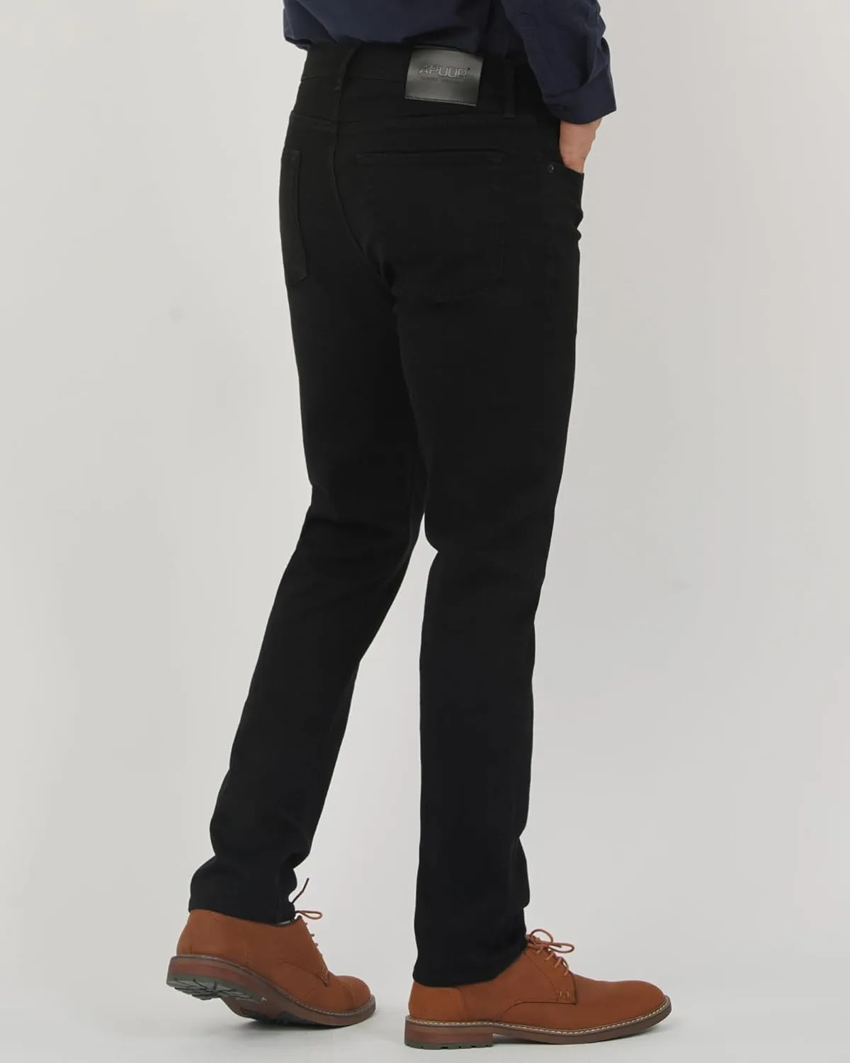 APUOR Slim Fit Jeans for Men Straight Fit Stretch Skinny Jeans Soft Comfy Denim Pants