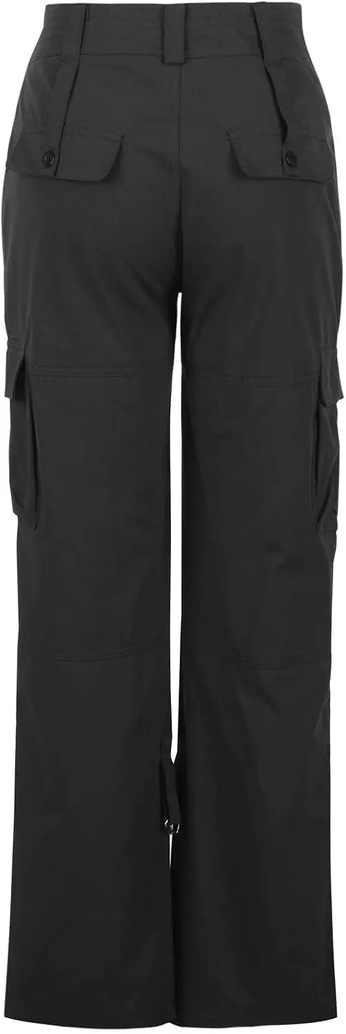 Bengbobar Cargo Pants Women Wide Leg Trousers Women Y2k Fashion Pants Straight Casual Pants Tactical Trousers with Pockets