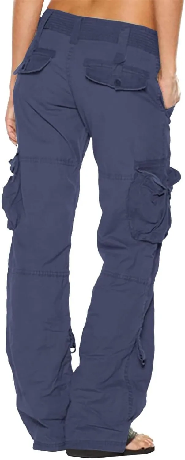 Bengbobar Cargo Pants Women Wide Leg Trousers Women Y2k Fashion Pants Straight Casual Pants Tactical Trousers with Pockets