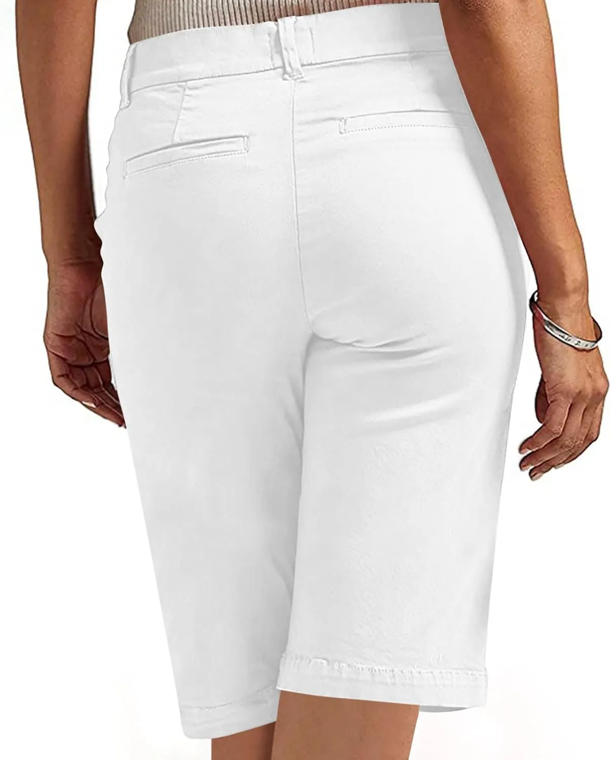 Bermuda Shorts for Women Trendy 2025 Casual Summer High Waisted Chino Shorts Straight Leg Hiking Vacation Outfits