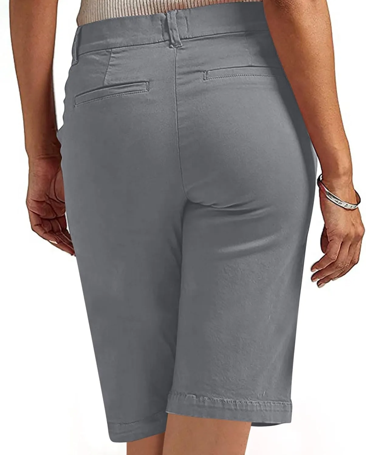 Bermuda Shorts for Women Trendy 2025 Casual Summer High Waisted Chino Shorts Straight Leg Hiking Vacation Outfits