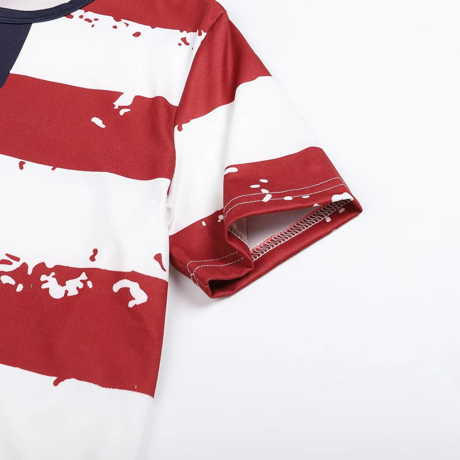Boys Girls 3D Graphic 4th of July Shirts Funny American Flag Tshirts Kids Short Sleeve Tees 5-12 Years