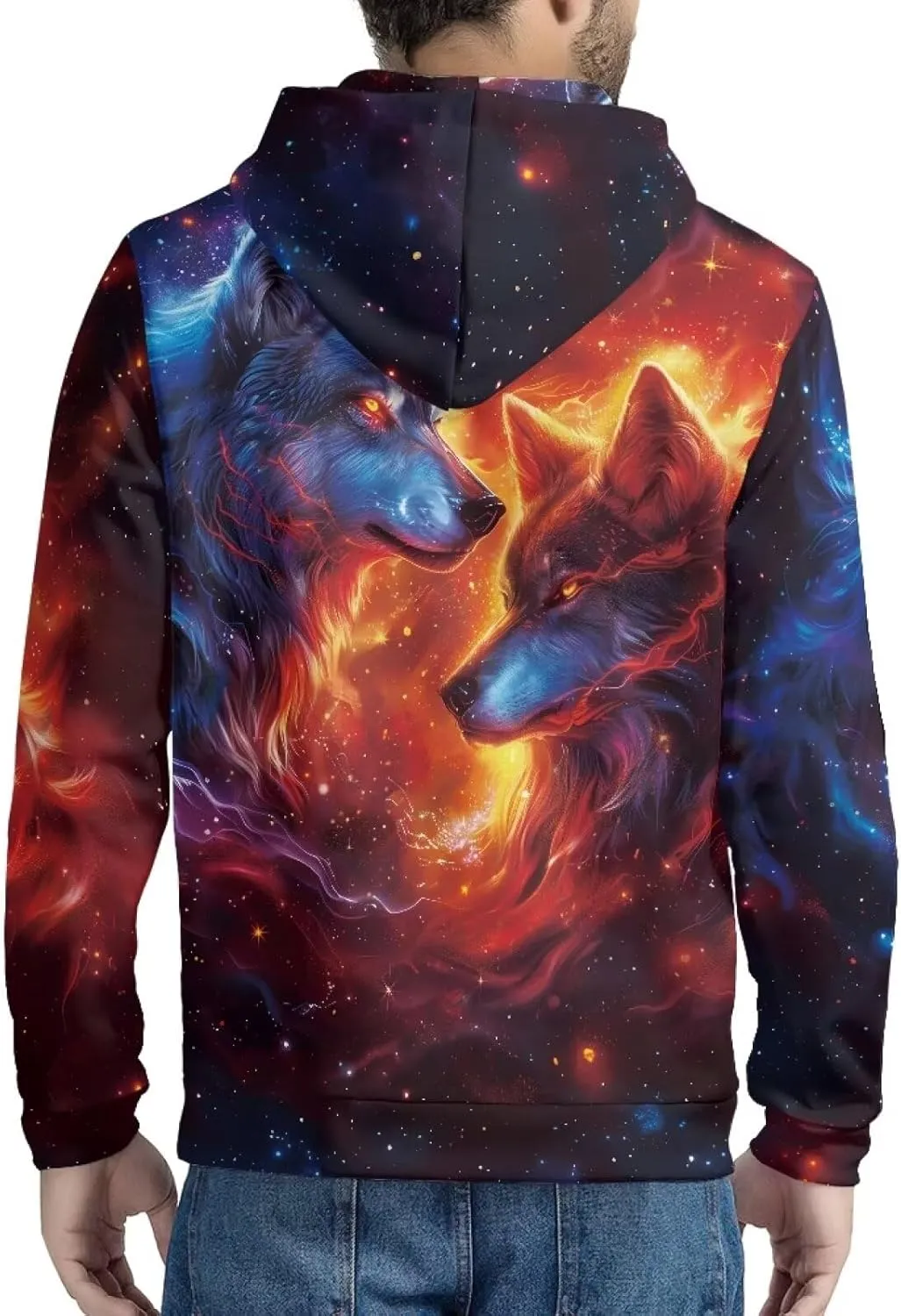 Christmas Men's Zip Up Hoodie Colourful Lights Christmas Snowman Casual Comfy Pullover Long Sleeve Sweatshirt