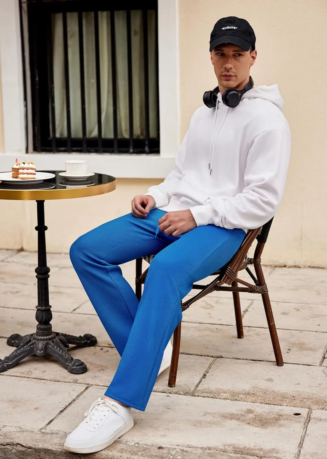 COOFANDY Men's Casual Sweatpants Open Bottom Lounge Pants Drawstring Sweat Pants Joggers with Pockets