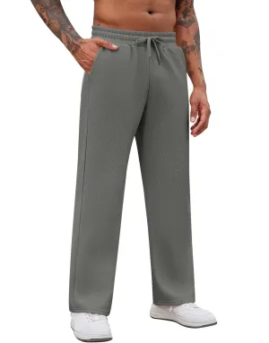 COOFANDY Men's Casual Sweatpants Open Bottom Lounge Pants Drawstring Sweat Pants Joggers with Pockets