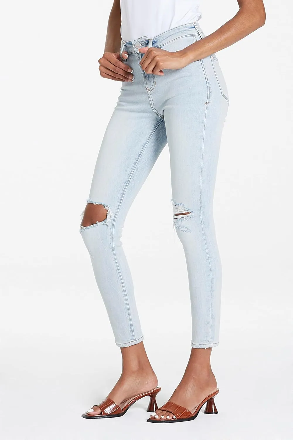 DEAR JOHN Olivia Women's Jeans Skinny Leg Ankle Inseam High Rise