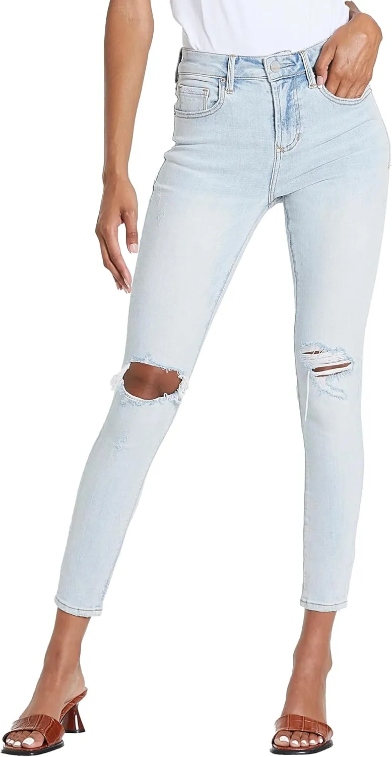 DEAR JOHN Olivia Women's Jeans Skinny Leg Ankle Inseam High Rise