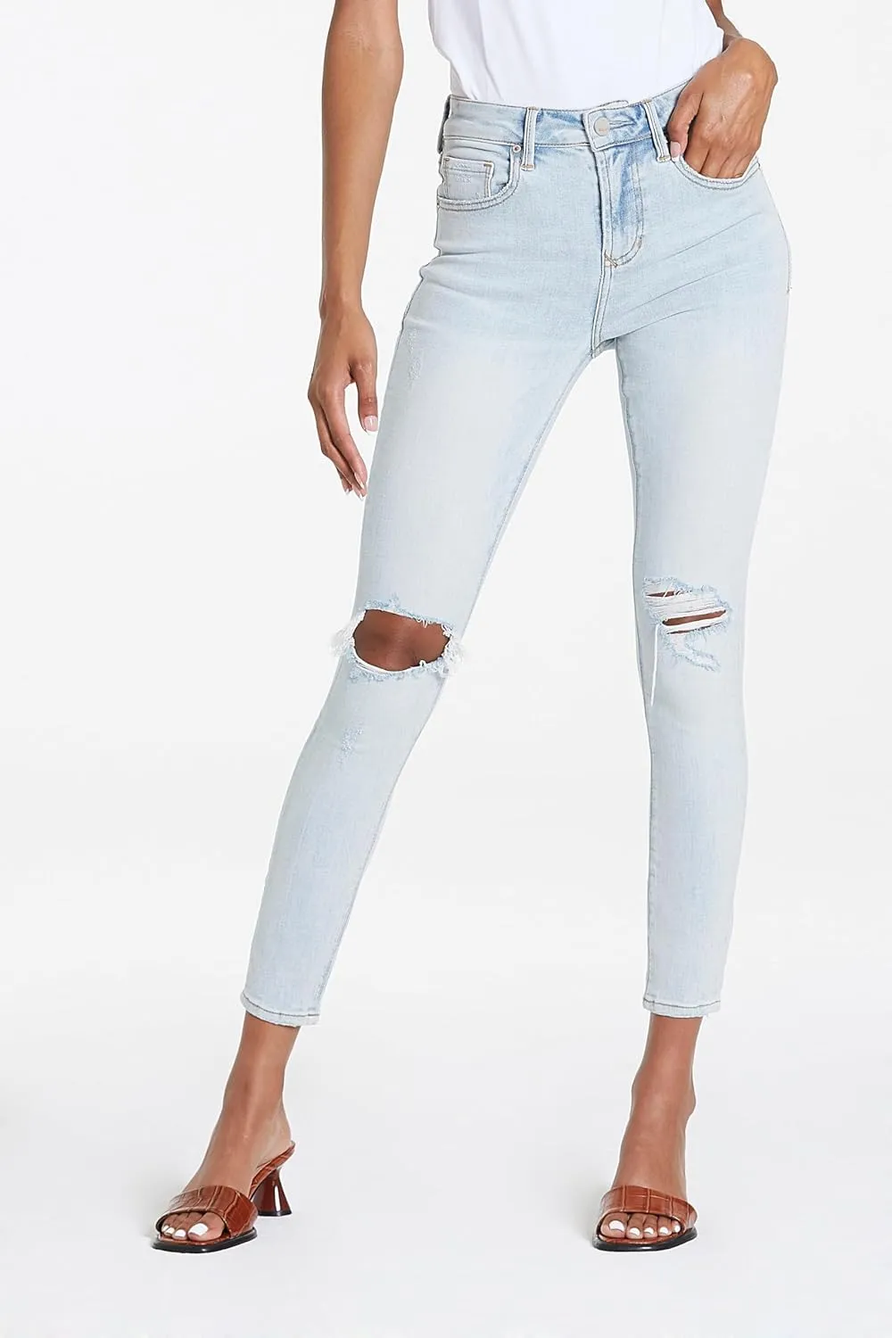 DEAR JOHN Olivia Women's Jeans Skinny Leg Ankle Inseam High Rise
