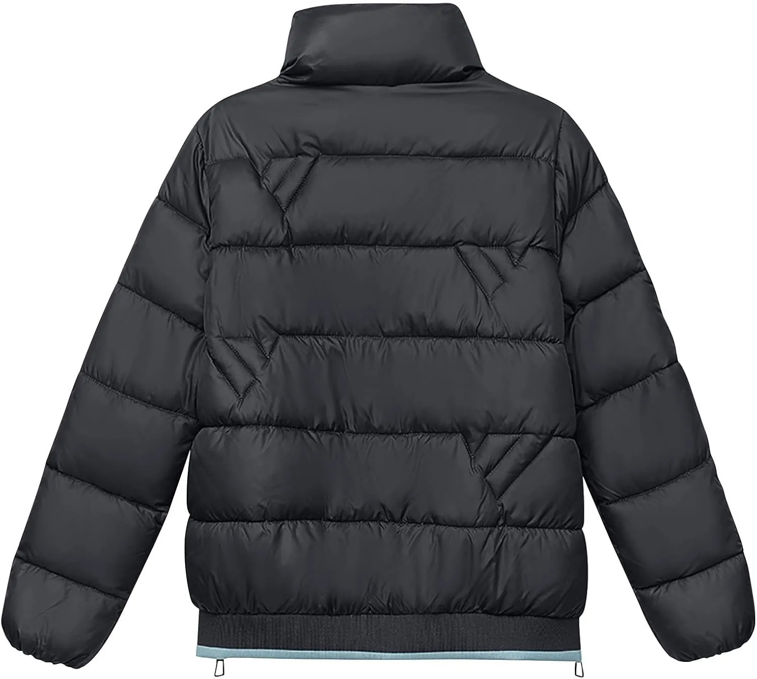 Down Jacket Women Oversized Full Zipper Puffer Coats Warm Thicken Padded Jackets 2024 Winter Outerwear with Pockets