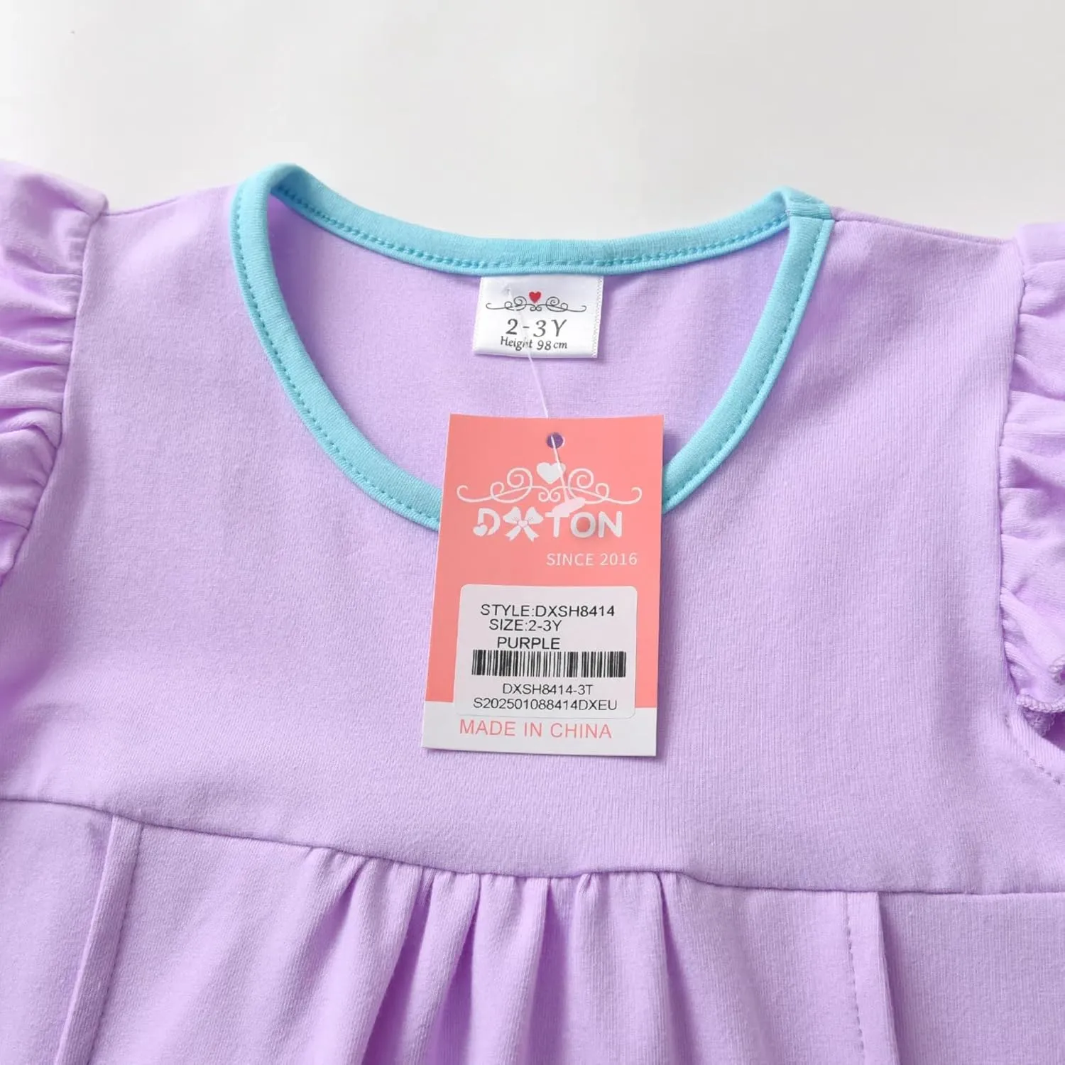DXTON Toddler Girls Dresses Easter Rainbow Short Sleeve Cotton Casual Summer Birthday School Sundress