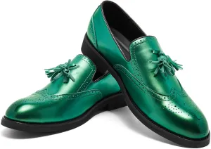 ENLEN&BENNA Men's Tassel Loafer Shoes Uniform Dress Shoe Slip-on Wedding Shoes for Men