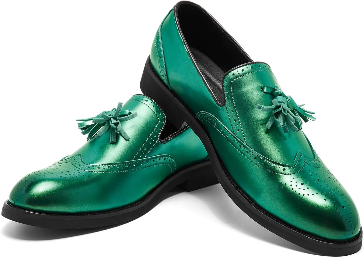 ENLEN&BENNA Men's Tassel Loafer Shoes Uniform Dress Shoe Slip-on Wedding Shoes for Men