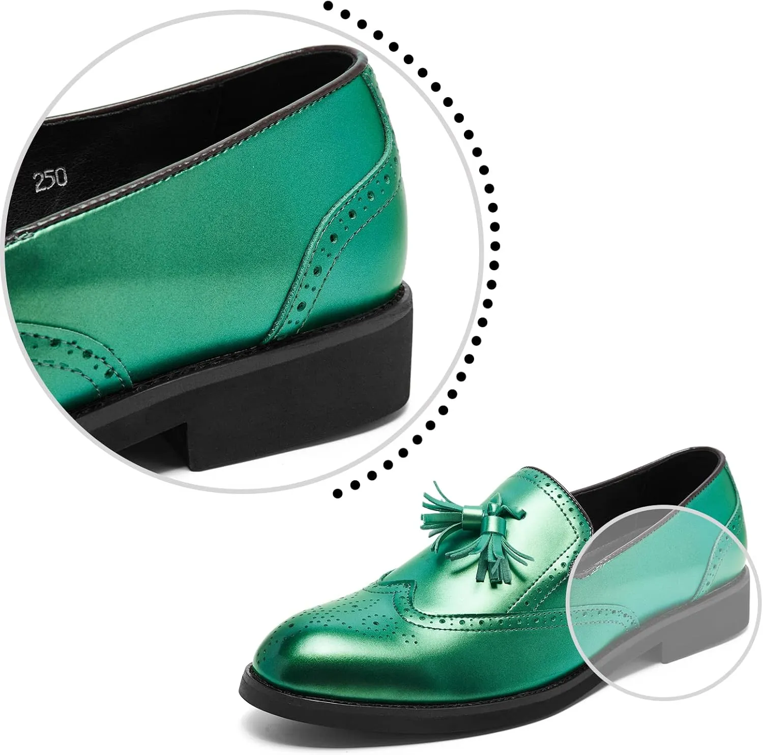 ENLEN&BENNA Men's Tassel Loafer Shoes Uniform Dress Shoe Slip-on Wedding Shoes for Men