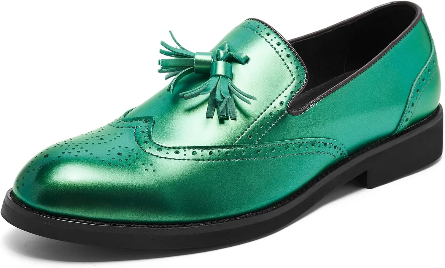 ENLEN&BENNA Men's Tassel Loafer Shoes Uniform Dress Shoe Slip-on Wedding Shoes for Men
