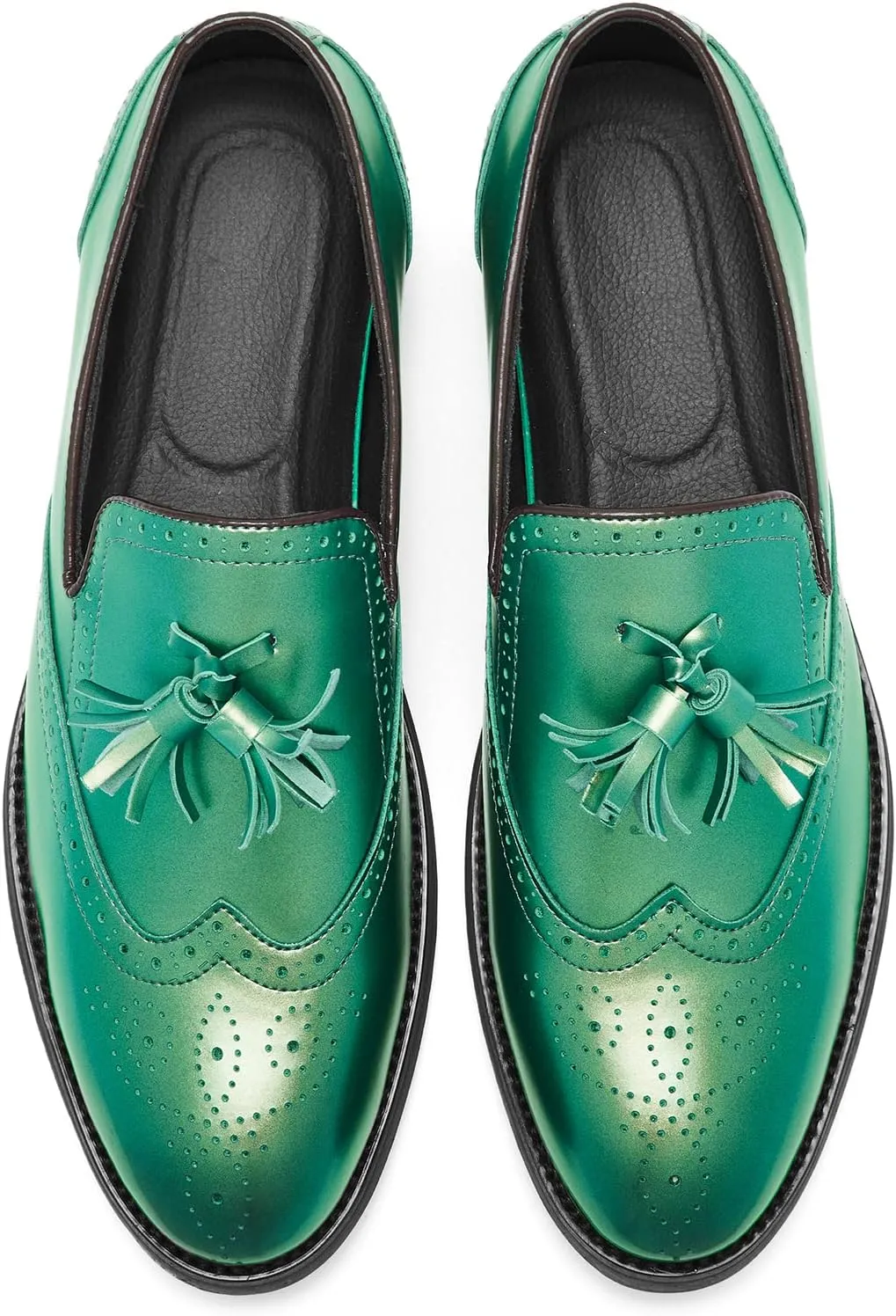 ENLEN&BENNA Men's Tassel Loafer Shoes Uniform Dress Shoe Slip-on Wedding Shoes for Men