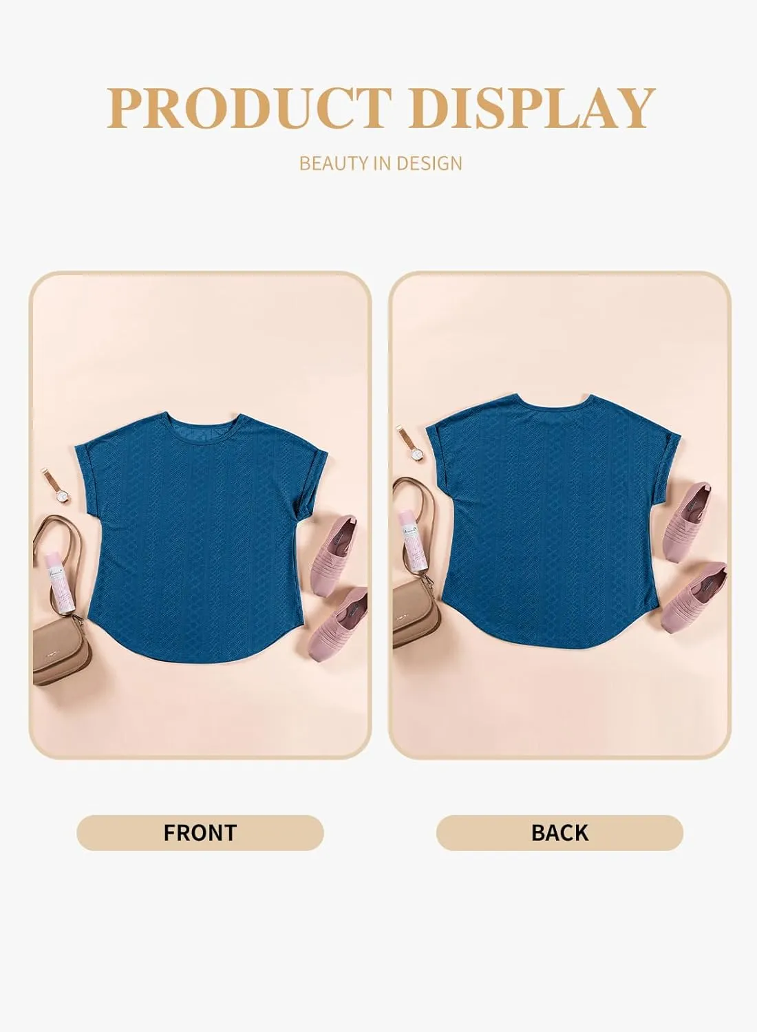 Eytino Women Plus Size Tops Short Sleeve Crewneck Casual Loose Summer Blouse Shirts(1X-5X)