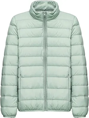 Fjnbbiot Women's Hiking Down Jacket Ultra Light Portable Duck Down Thermal Winter Coats Outdoor Camping Waterproof Puffer Jacket Red XL