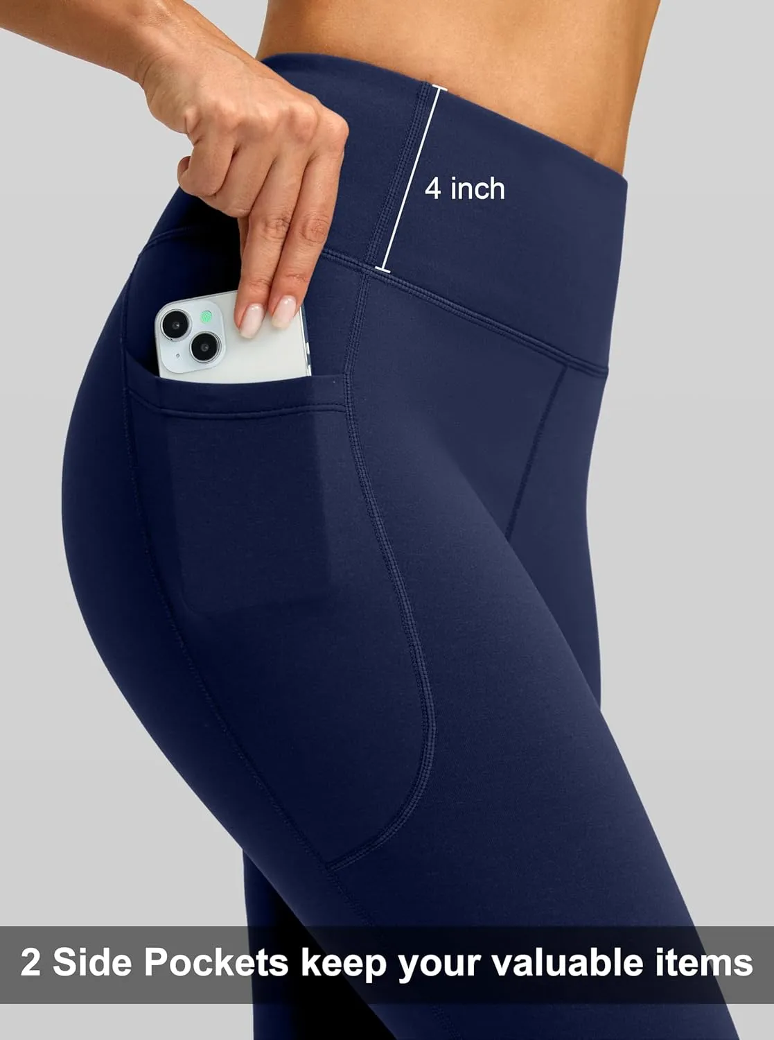 G Gradual Women's Fleece Lined Pants High Waist Winter Thermal Warm Flare Leggings Hiking Yoga Pants Women with Pockets