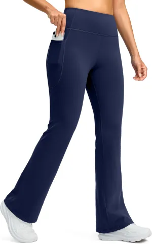 G Gradual Women's Fleece Lined Pants High Waist Winter Thermal Warm Flare Leggings Hiking Yoga Pants Women with Pockets