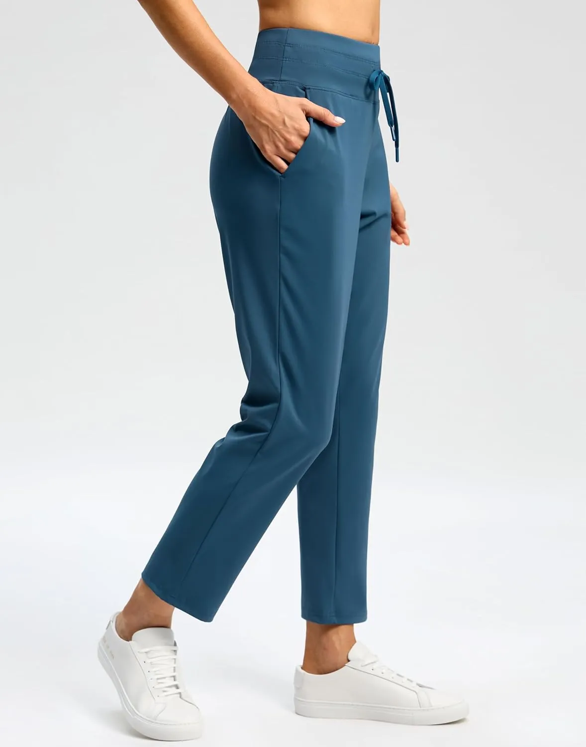 G Gradual Women's Pants High Waisted Ankle Pants 2 Pockets 7/8 Sweatpants for Golf Athletic Travel Casual Lounge