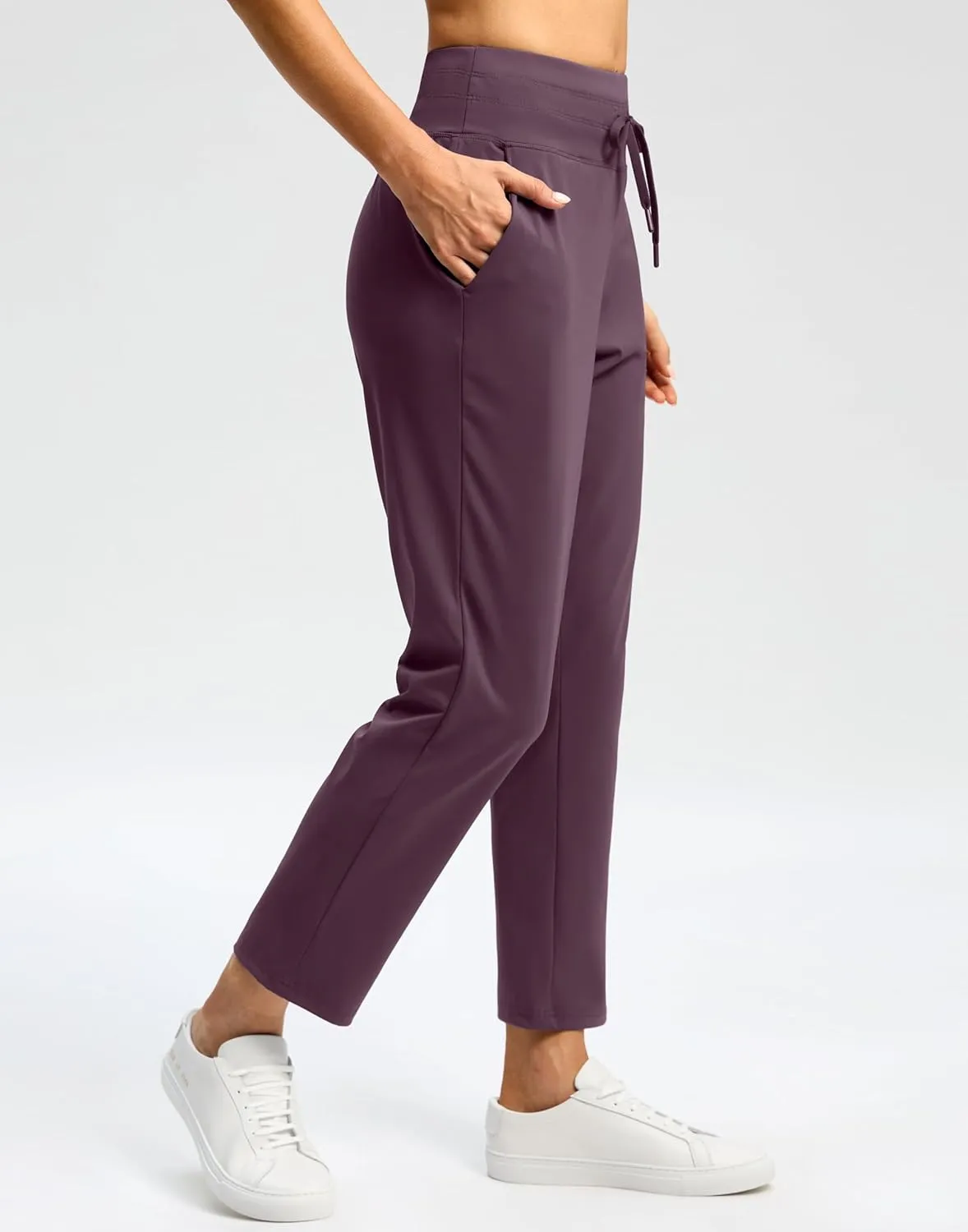 G Gradual Women's Pants High Waisted Ankle Pants 2 Pockets 7/8 Sweatpants for Golf Athletic Travel Casual Lounge