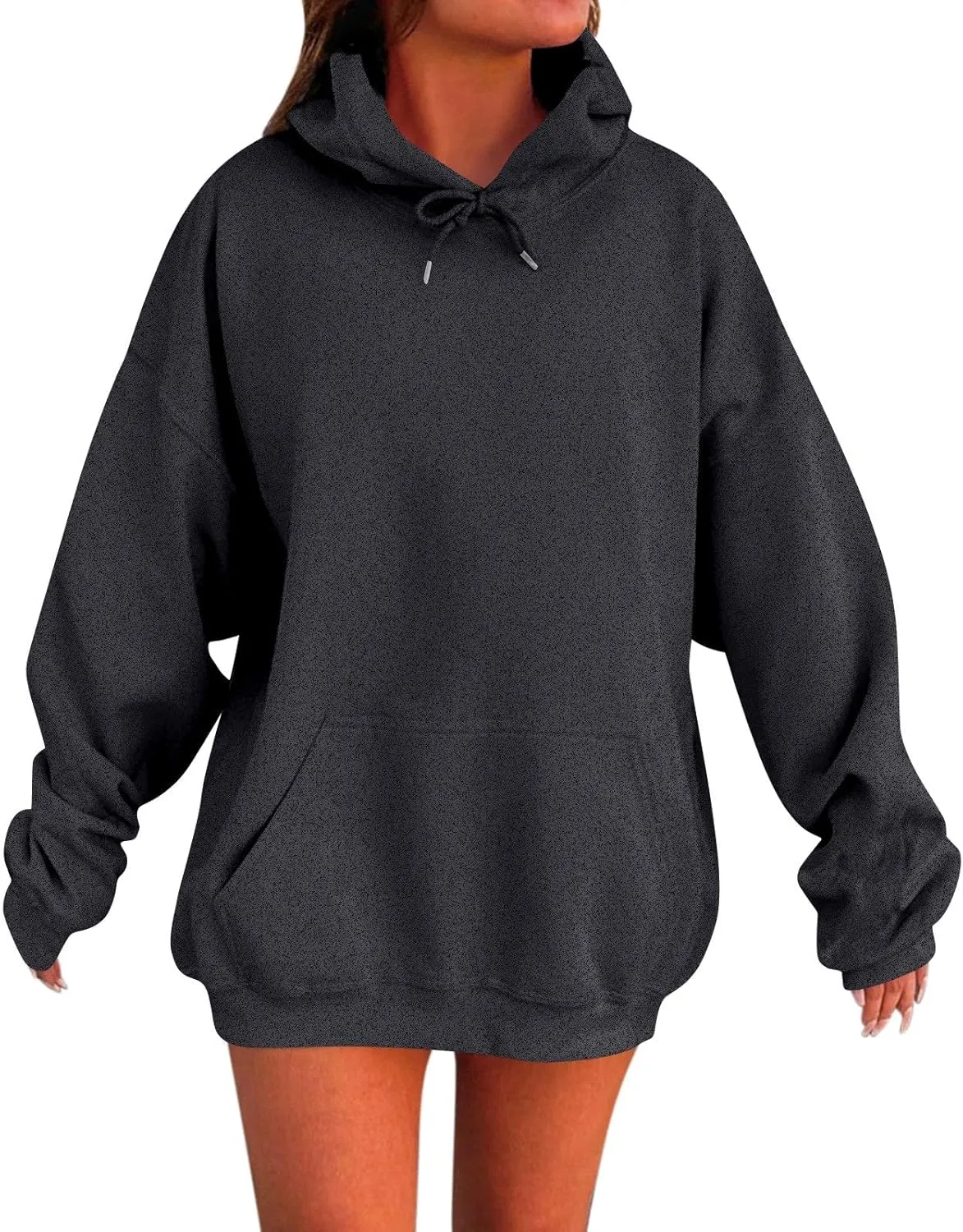 Gumipy Women Oversized Hoodie Sweatshirt Fleece Plus Size Sweatshirts Hoodies Y2K Pullover with Pocekt Spring Coat