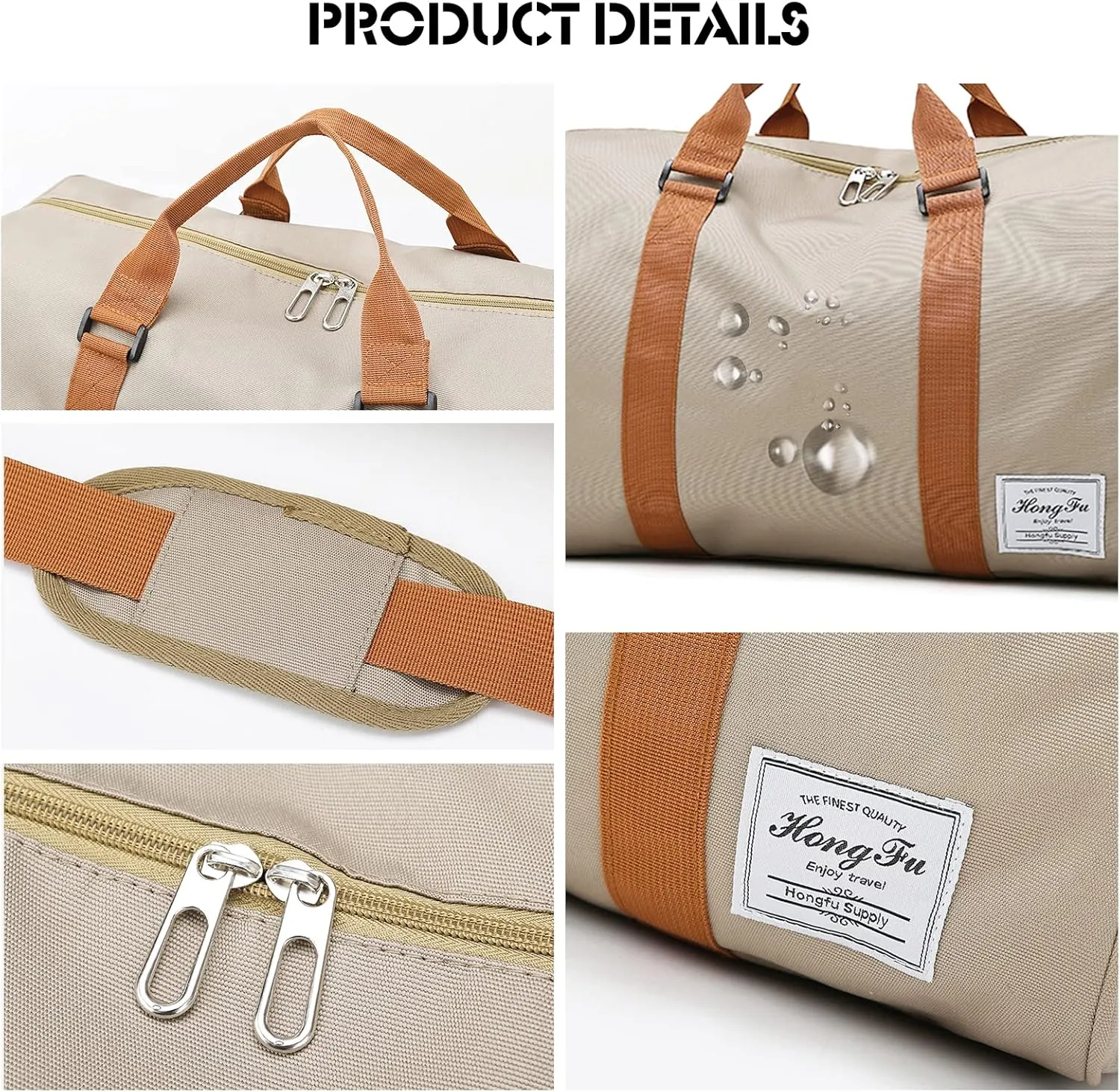 Gym Sports Duffle Bag, Waterproof Travel Duffel Bag with Wet Pocket and Shoes Compartment, Big Capacity Holdall Sports Bags with Shoulder Strap, Durable for Gym, Sports, Travel, Swimming