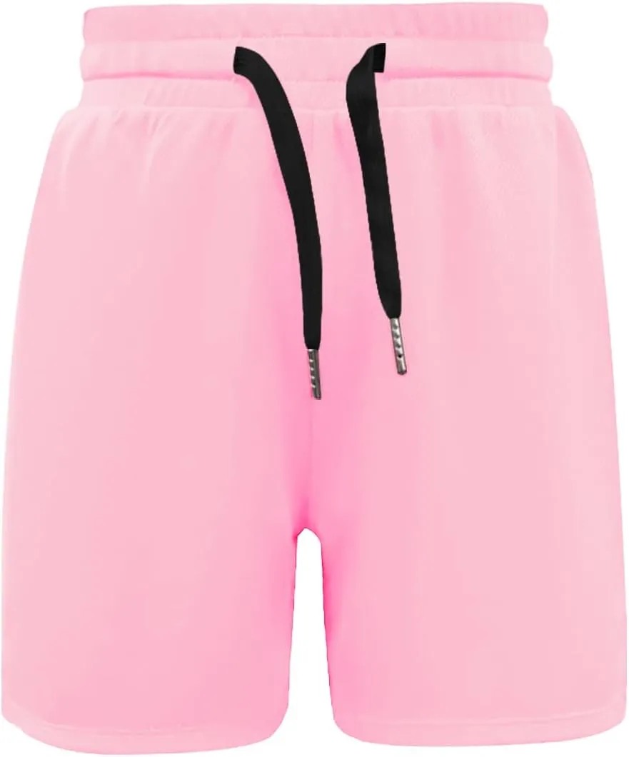 Haloumoning Boys Mesh Athletic Shorts Kids Quick Dry Side Slit Basketball Gym Shorts with Pockets 5-14 Years