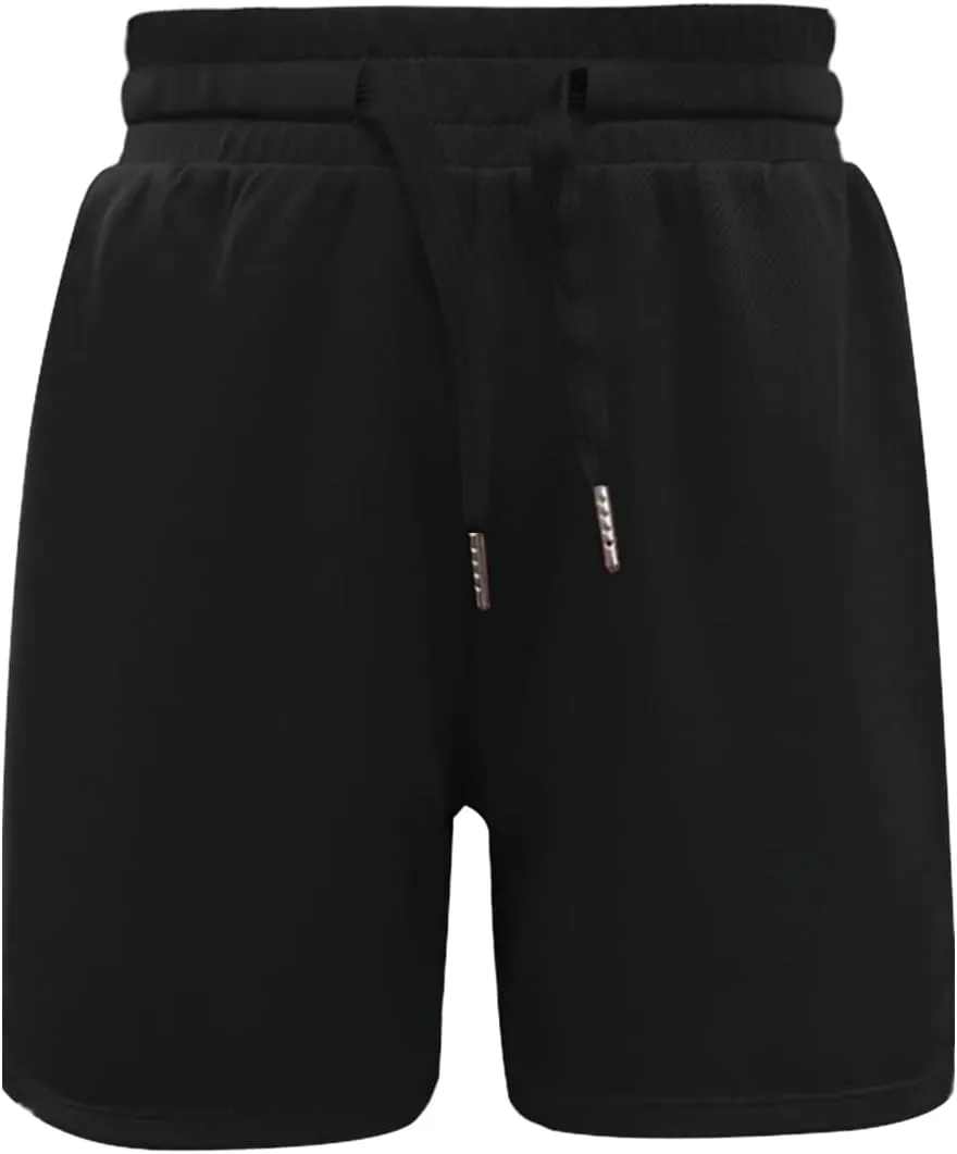 Haloumoning Boys Mesh Athletic Shorts Kids Quick Dry Side Slit Basketball Gym Shorts with Pockets 5-14 Years