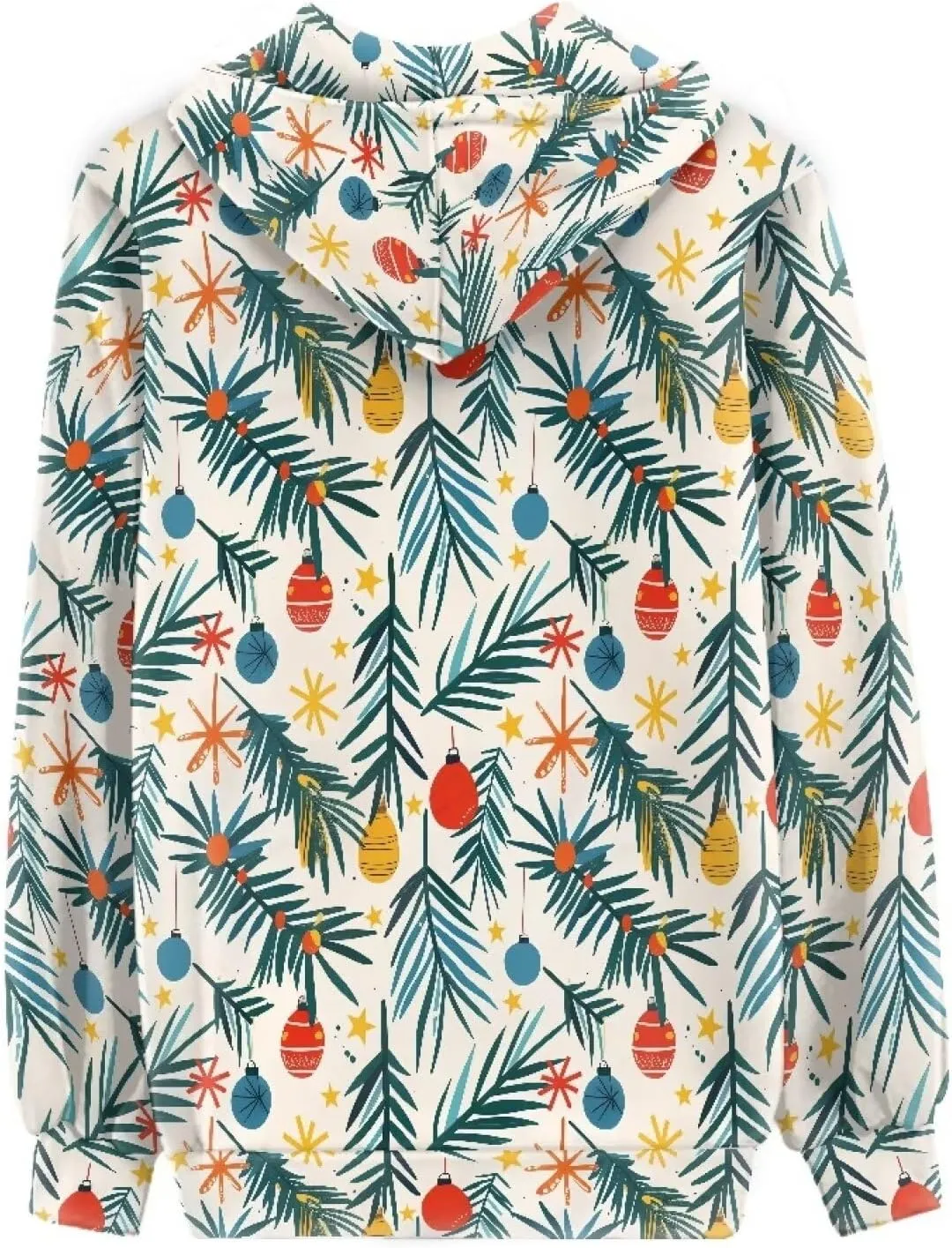 Irisjudy Christmas Snowflake Hoodies for Women Sunset Palm Trees Zip Up Sweatshirts Hooded Chinese Loong Fall Pullover Hoodie