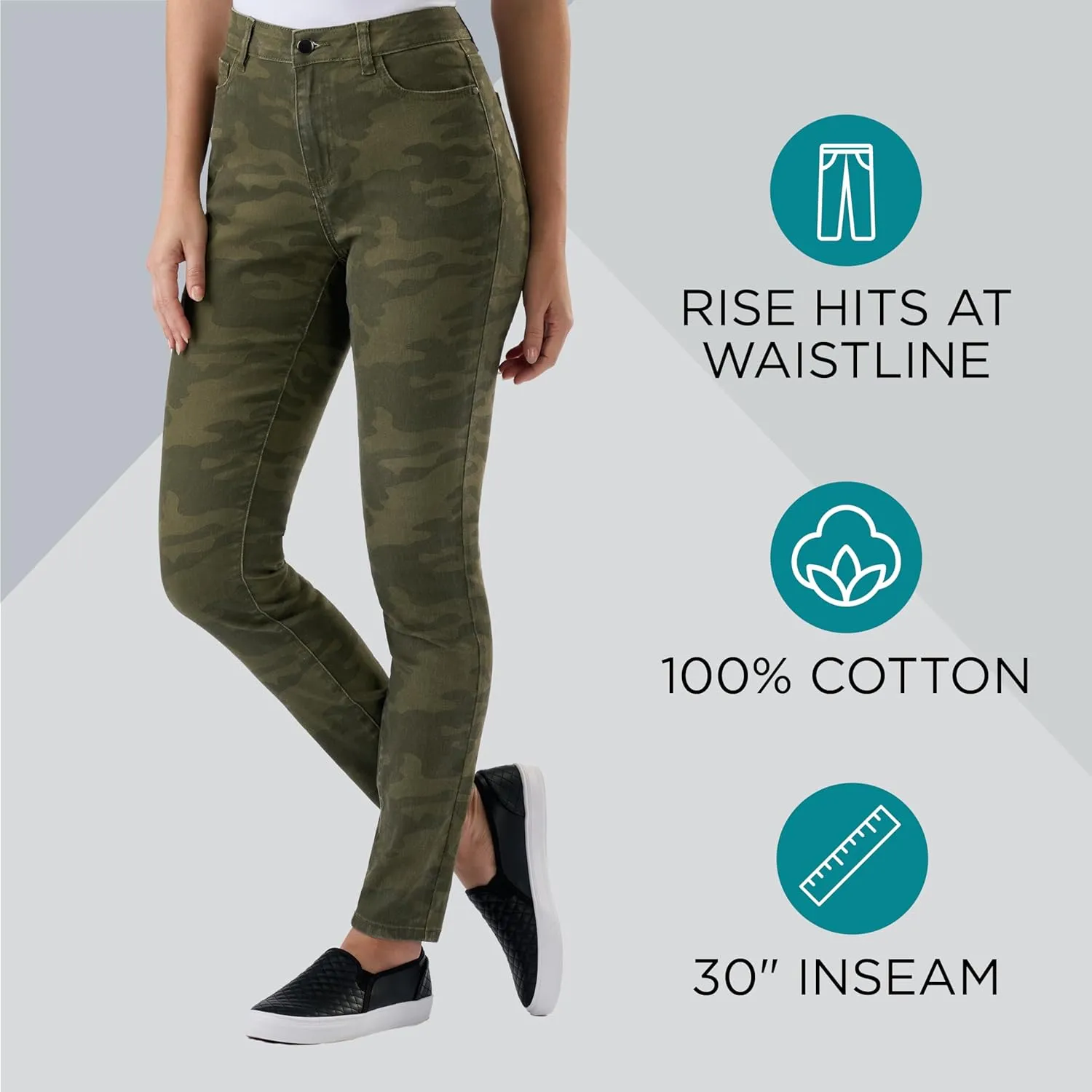 K. Jordan Womens Highrise Colored Stretch Skinny Jeans