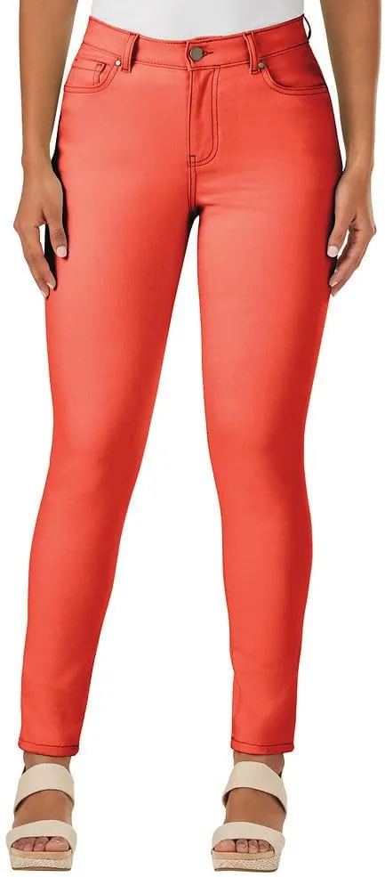 K. Jordan Womens Highrise Colored Stretch Skinny Jeans