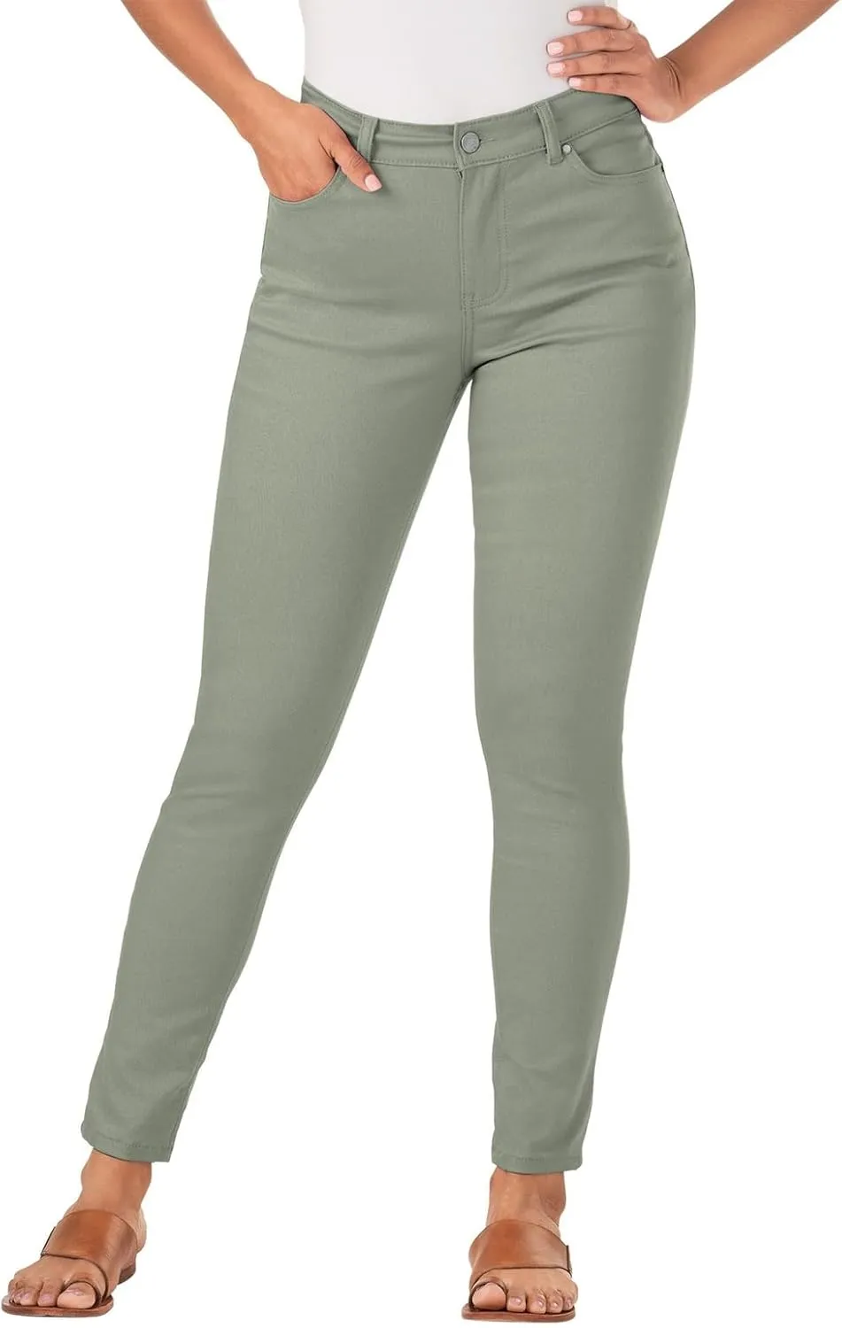 K. Jordan Womens Highrise Colored Stretch Skinny Jeans