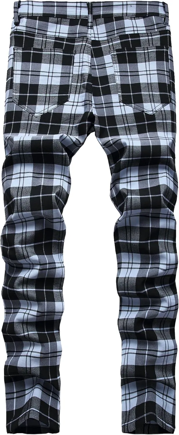Keevoom Mens Stretch Skinny Flat-Front Fashion Style Comfy Solid Casual Slim Fit Business Dress Chinos Pants