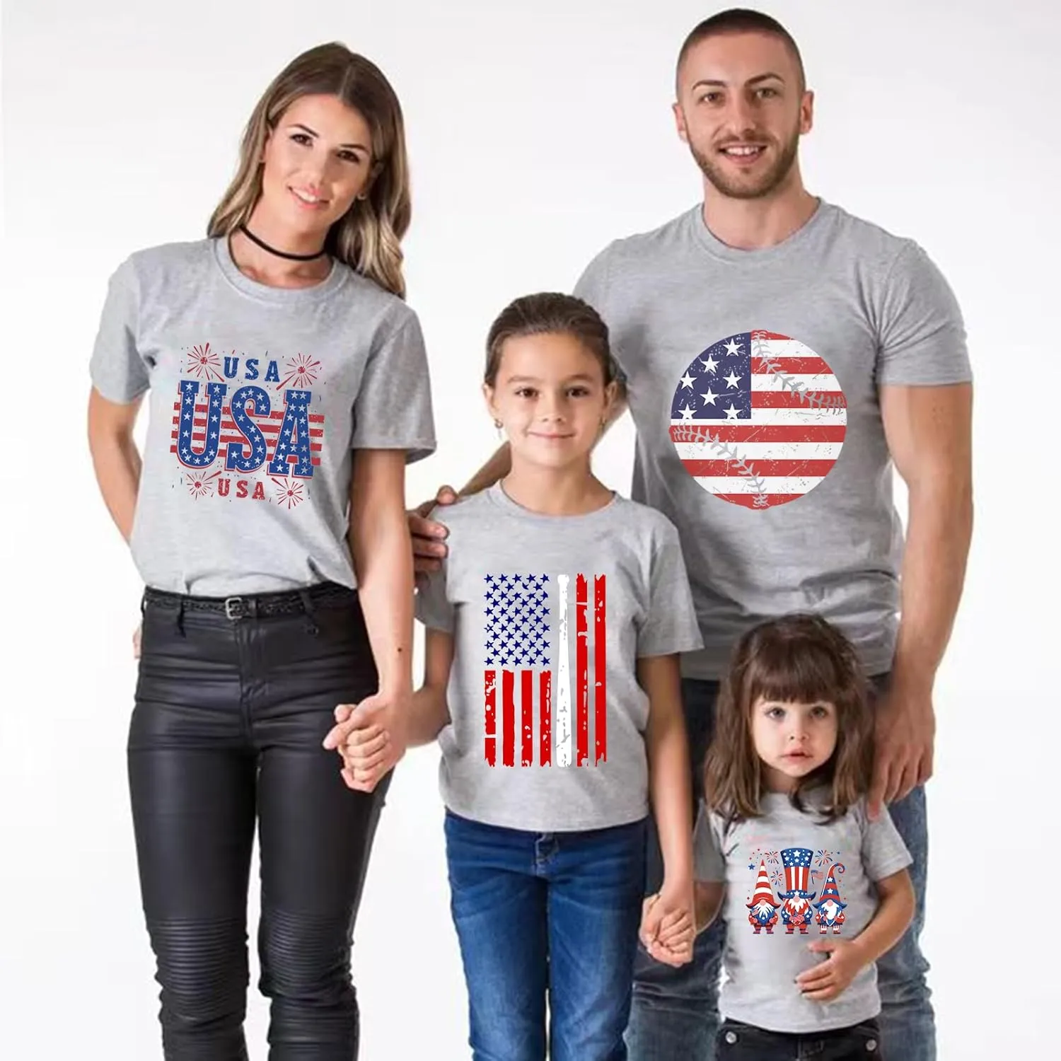 Kid 4th of July T-Shirts Boys Girls American Flag Shirt Patriotic Top Short Sleeve Tees 4-12 Years