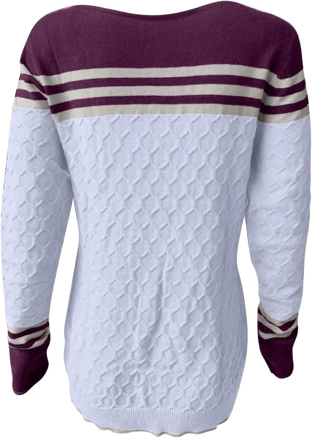 Knit Sweaters for Women Fall Winter Colorblock Pullovers Long Sleeve Crewneck Slim Fit Sweater Tops Trendy 2024
