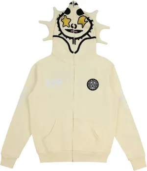KOSUSANILL Y2k Womens Men Full Zip Up Designer Hoodies Over Face Gothic Harajuku Puff Graphic Print Oversized Jacket
