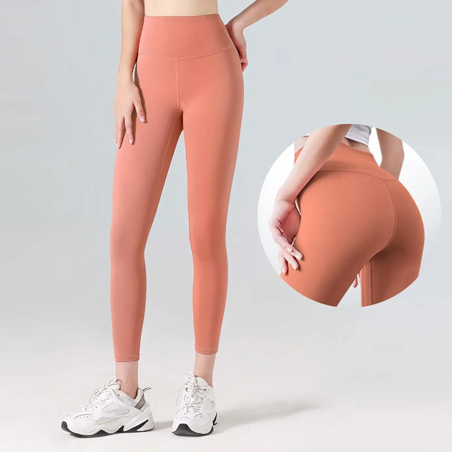 Leggings for Women Tummy Control, High Waist Yoga Pants Gym Stretchy Shapewear Workout Clothes for Women
