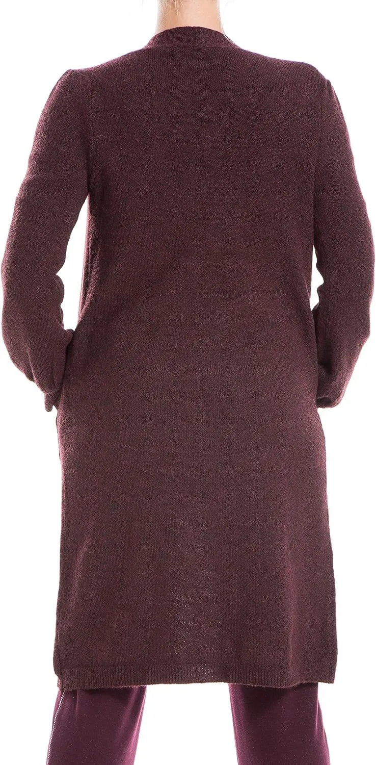 Max Studio Women's Long Open Front Sweater Cardigan Cozy Solid Staple Outwear Coats