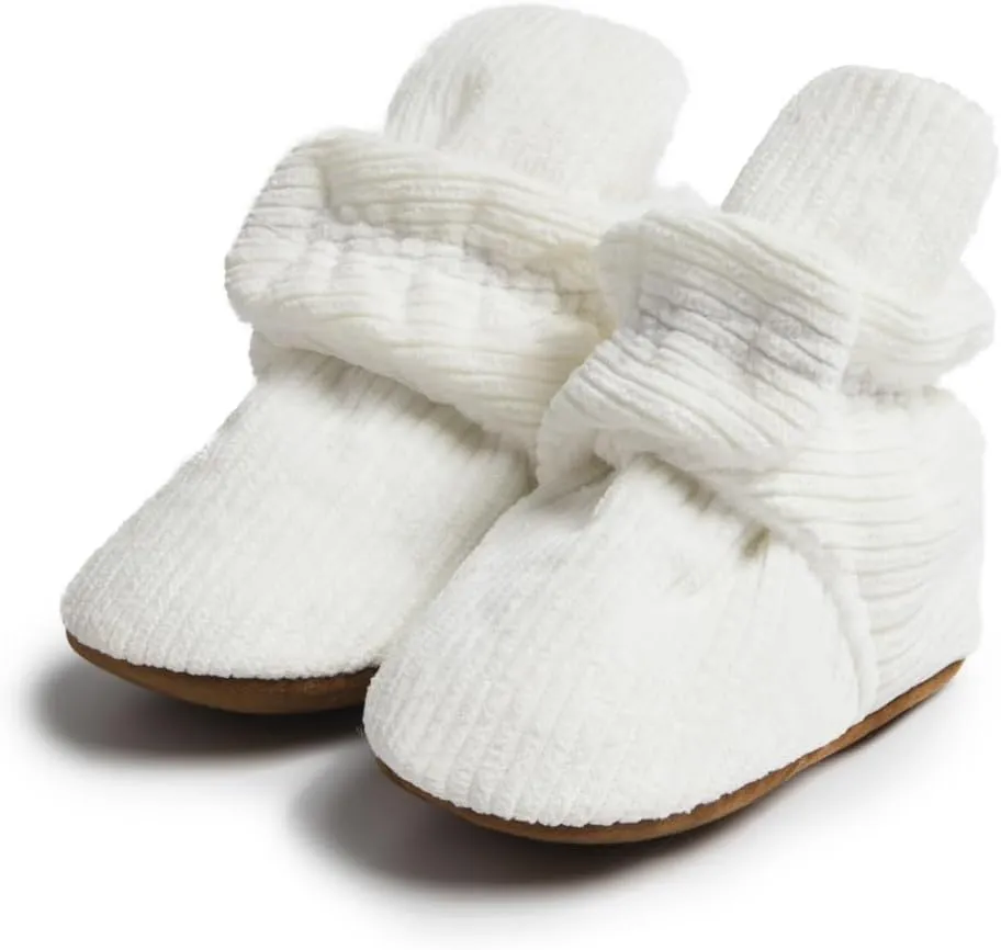 Meckior Newborn Infant Baby Girls Boys Warm Fleece Winter Booties First Walkers Slippers Shoes