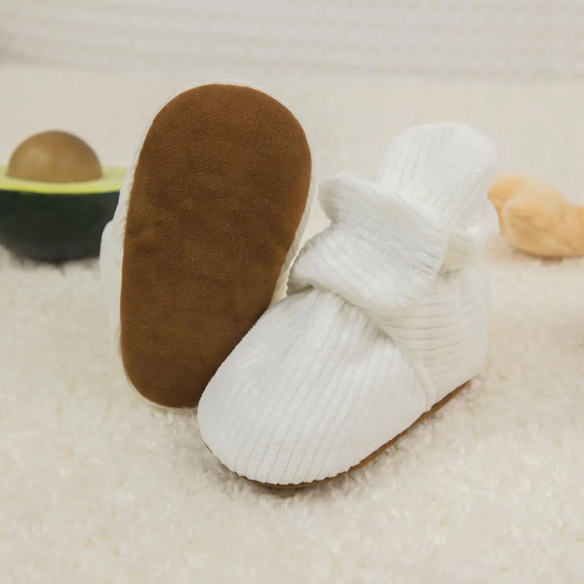 Meckior Newborn Infant Baby Girls Boys Warm Fleece Winter Booties First Walkers Slippers Shoes
