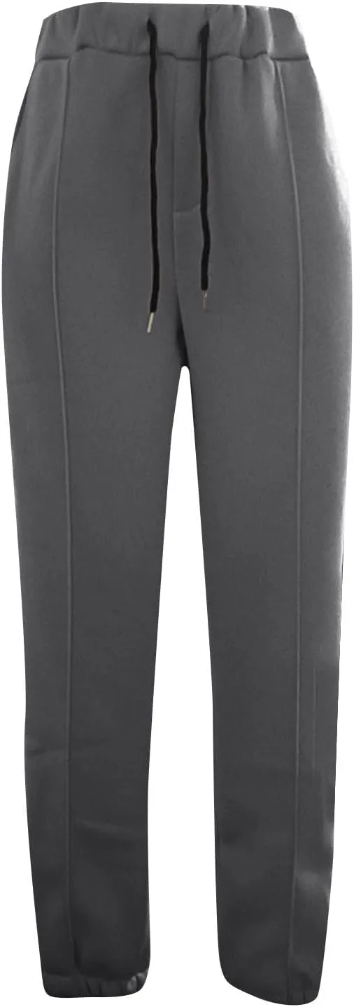 Mens Jogger Sweatpants Baggy Plus Size Comfy Thick Fleece Sweatpants Drawstring Workout Lounge Pants Joggers with Pocket