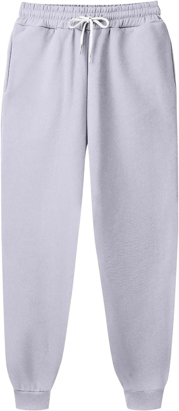 Mens Joggers with Pockets Elastic Waist Plus Size Sweatpants Drawstring Casual Big and Tall Joggers Pants with Pcokets