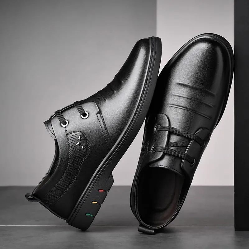 Men's Leather lace-up Loafers Shoes Men's Vintage Spike Dress Loafers Slip On Fashion Shoes for Business Dinners